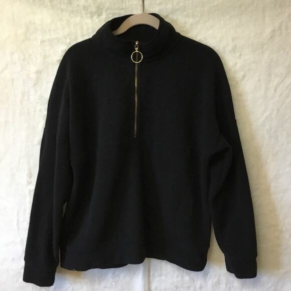 Primark Black Long-Sleeve 1/2 Zip Top - Picture 1 of 12